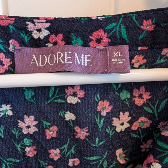 3 For $18 Navy With pink Flowers Dress - Picture 2 of 4